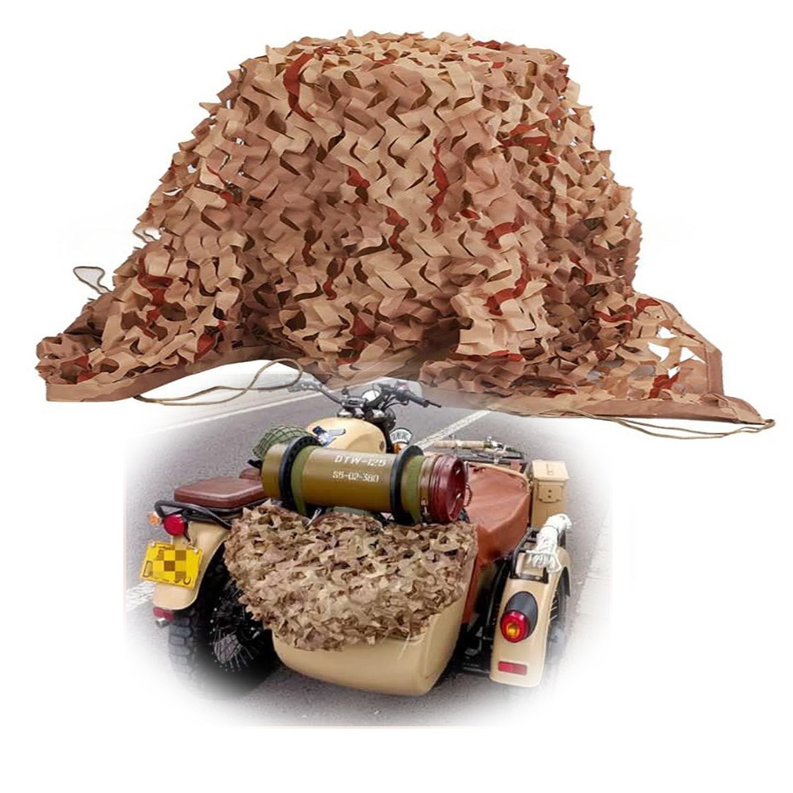 Oudini Light Camo Netting For Hunting Bulk Roll Desert Camouflanet 3X8m Woodland Army Blinds For Camping, Launching, Car Cover, Sunshade