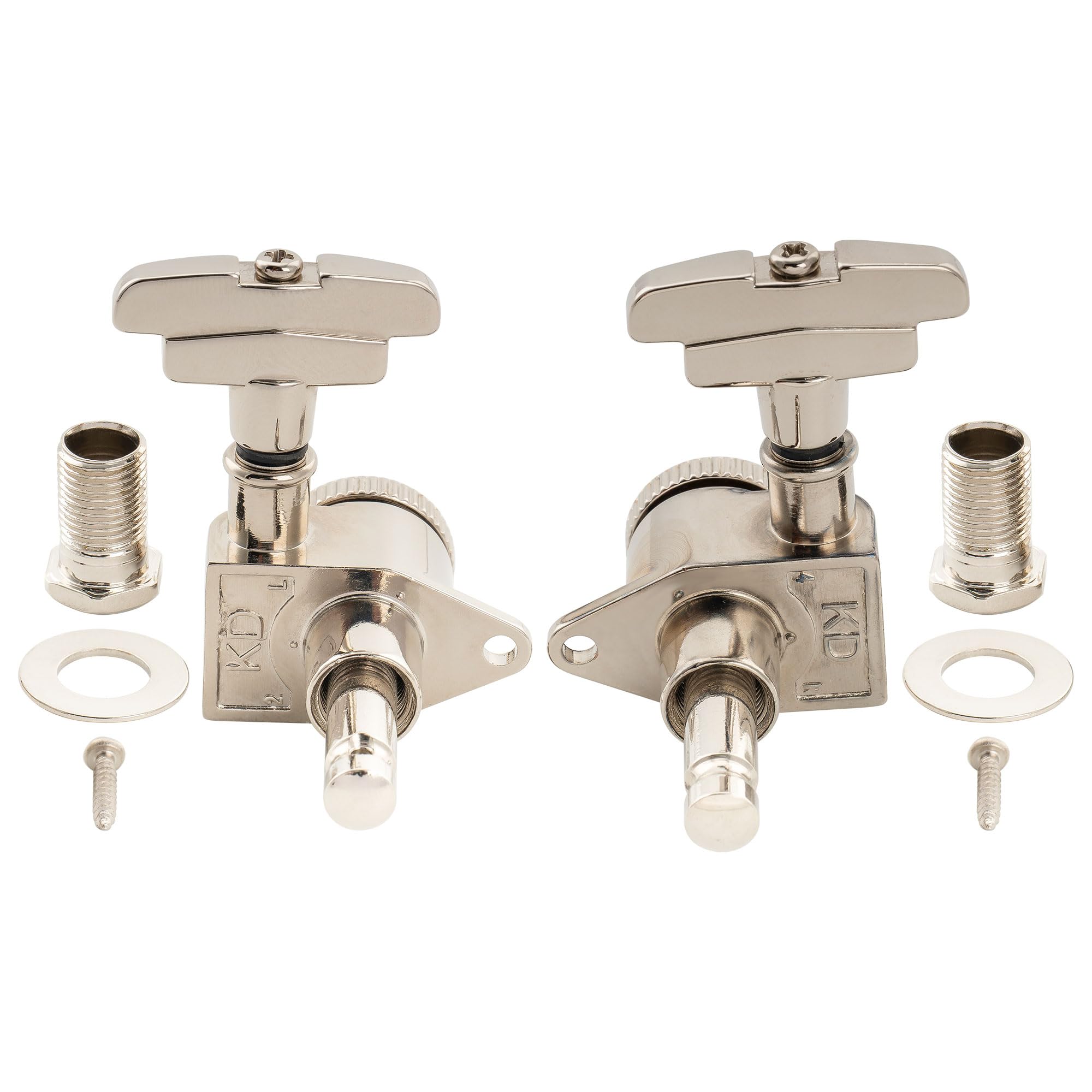 Musiclily Pro R18K 3R3L Set Meccaniche Autobloccanti 18:1 Ratio Locking Tuners con Paletta GR-Style per Chitarra Elettrica Acustica, Nickel