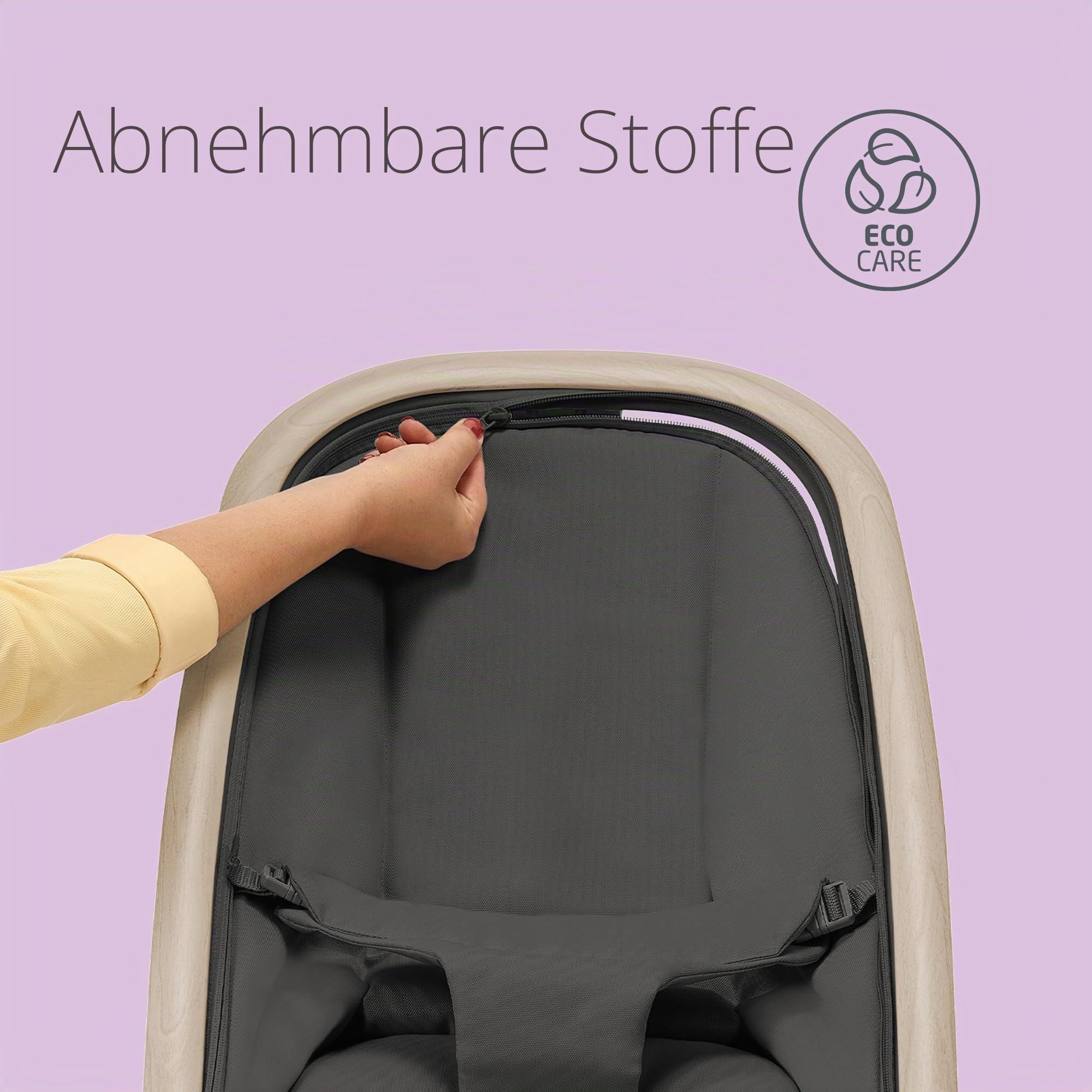 Maxi-Cosi KORI 2-in-1 Ergonomischer Babywippe mit Spielzeugbogen 0-2 Jahre bis 15 kg Neugeborenen Hüpfstuhl 3 Liegepositionen Easy-In Harness Leicht & Kompakt Neugeborenes Kissen Beyond Graphite