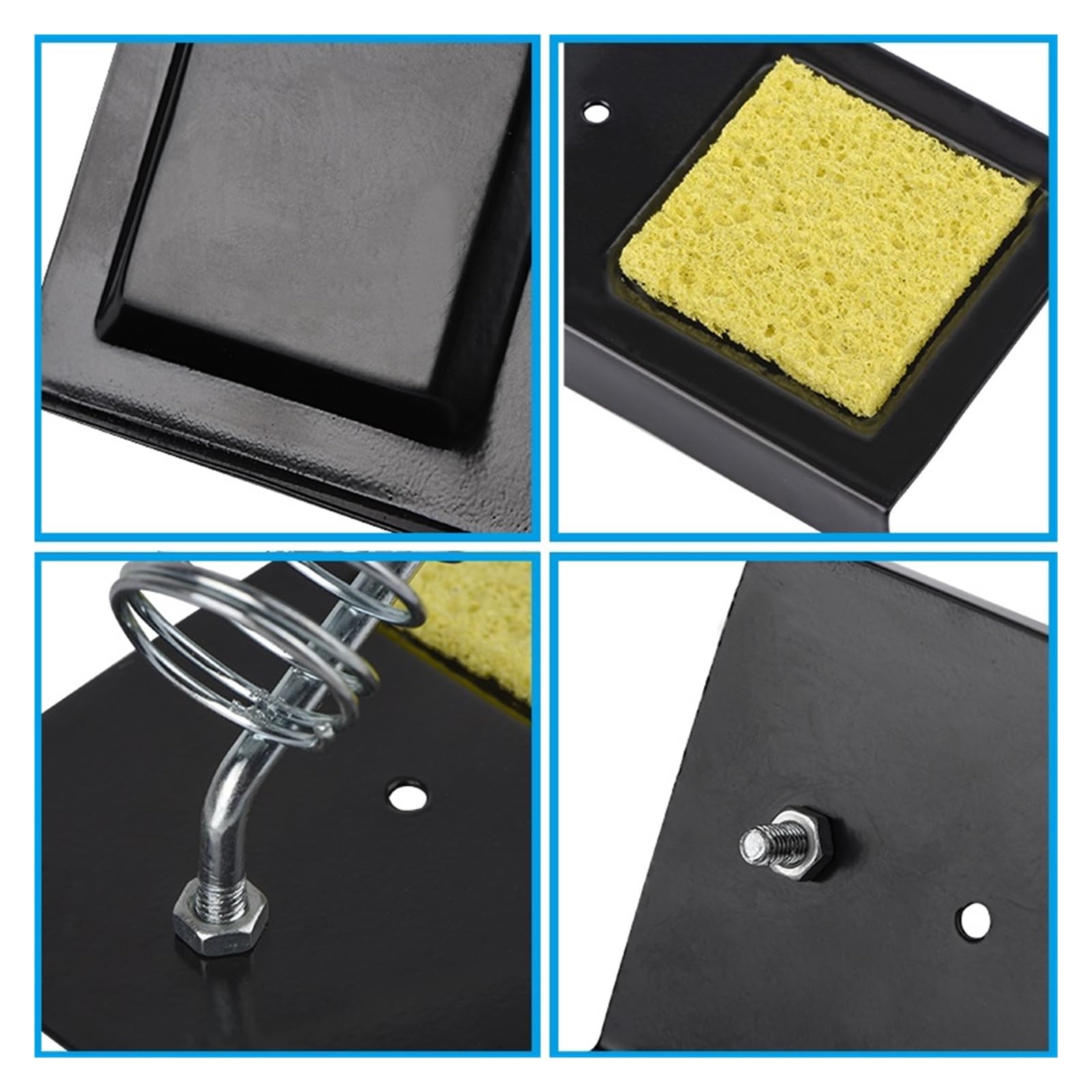 Kit Eléctrico De Soldador 80W, Herramienta Soldadura Estaño LCD Portátil Con Temperatura Ajustable, Juego Hierro Madera For Punta Diy Calentamiento Preciso(Black-02)