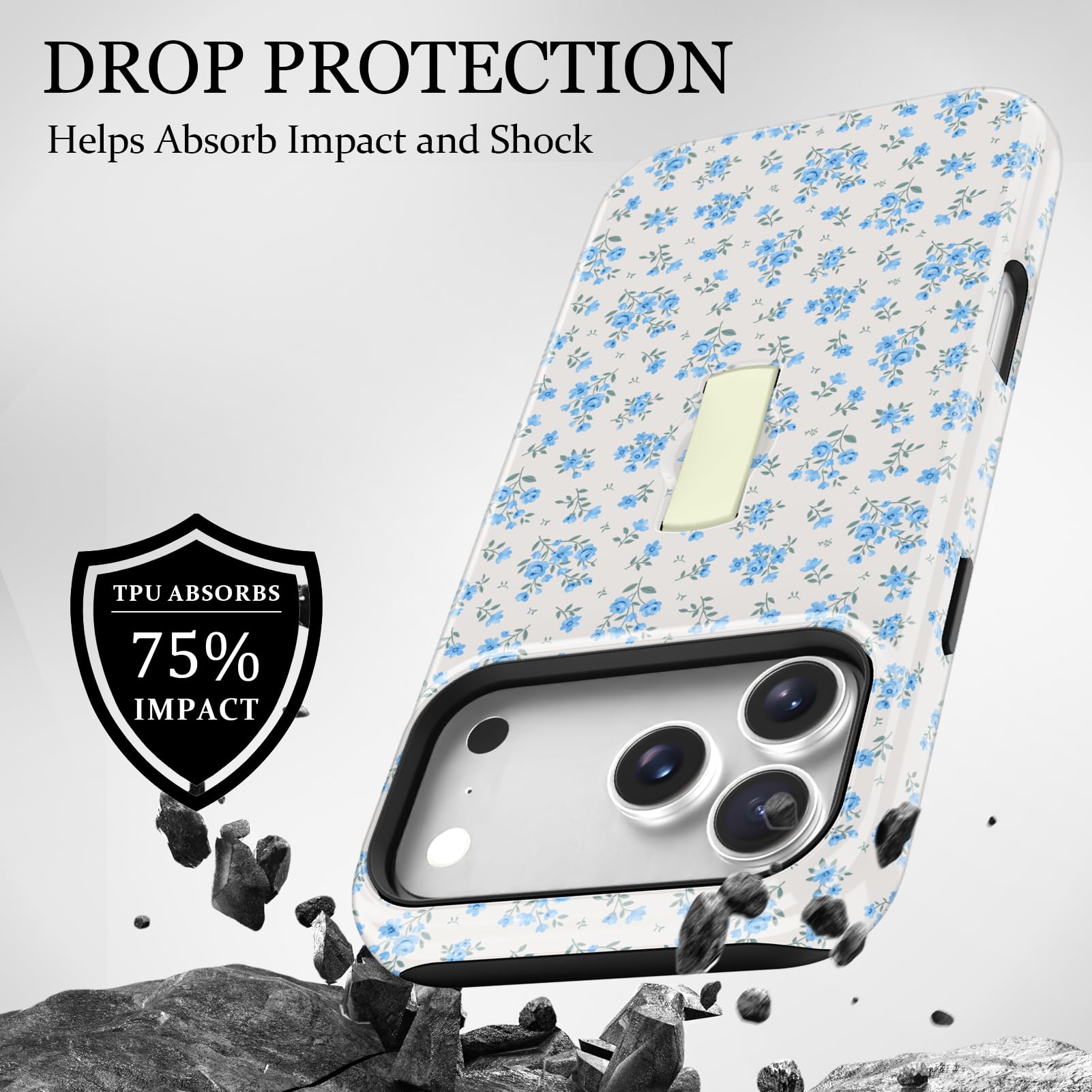 KANGHAR Funda diseñada para iPhone 17 Pro con correa para el dedo, bonita