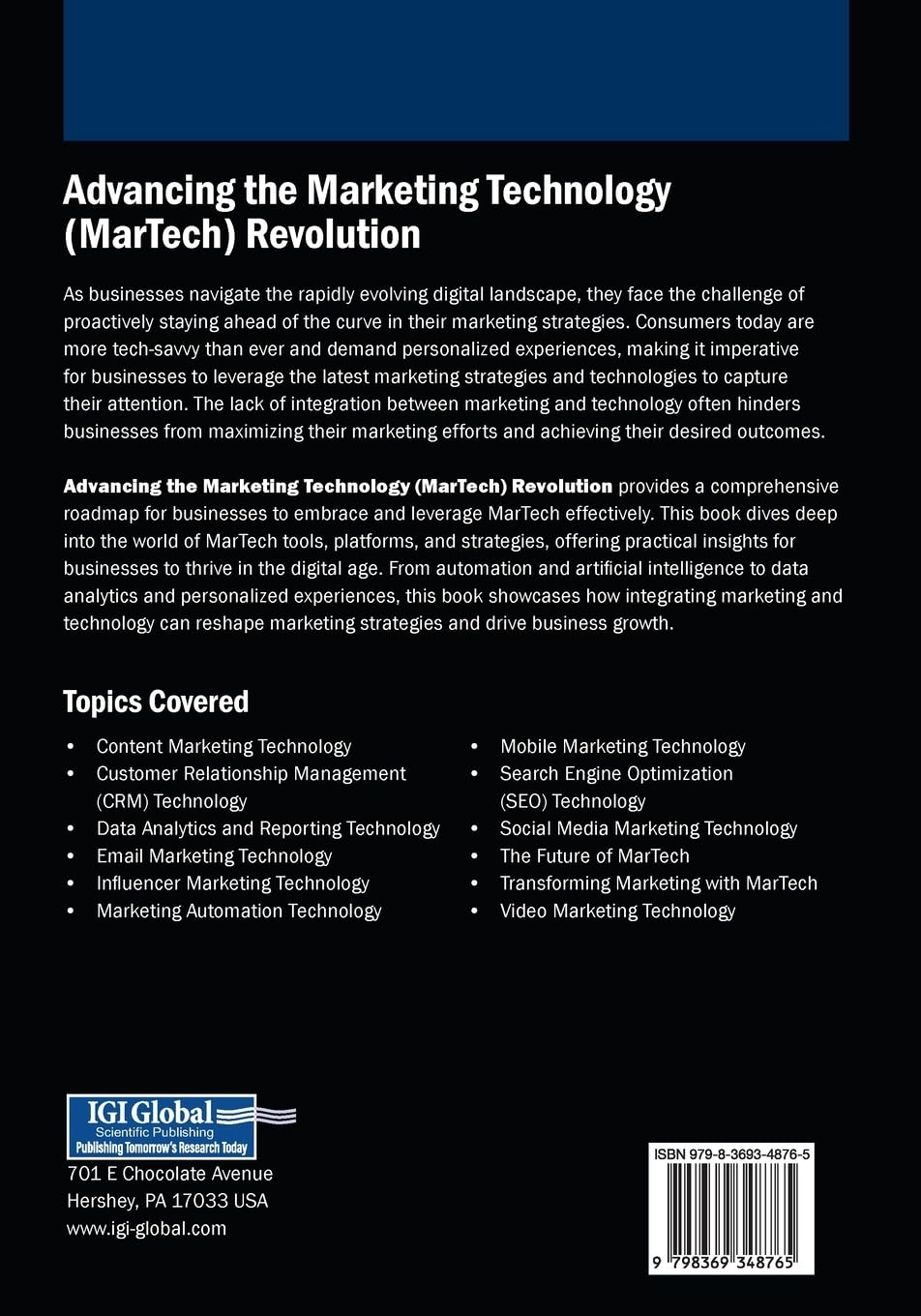 Advancing the Marketing Technology (MarTech) Revolution (Advances in Marketing, Customer Relationship Management, and E-Services)