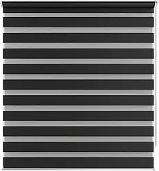 Zebra Persiana Rolo Dupla 140x160cm Preta Evolux