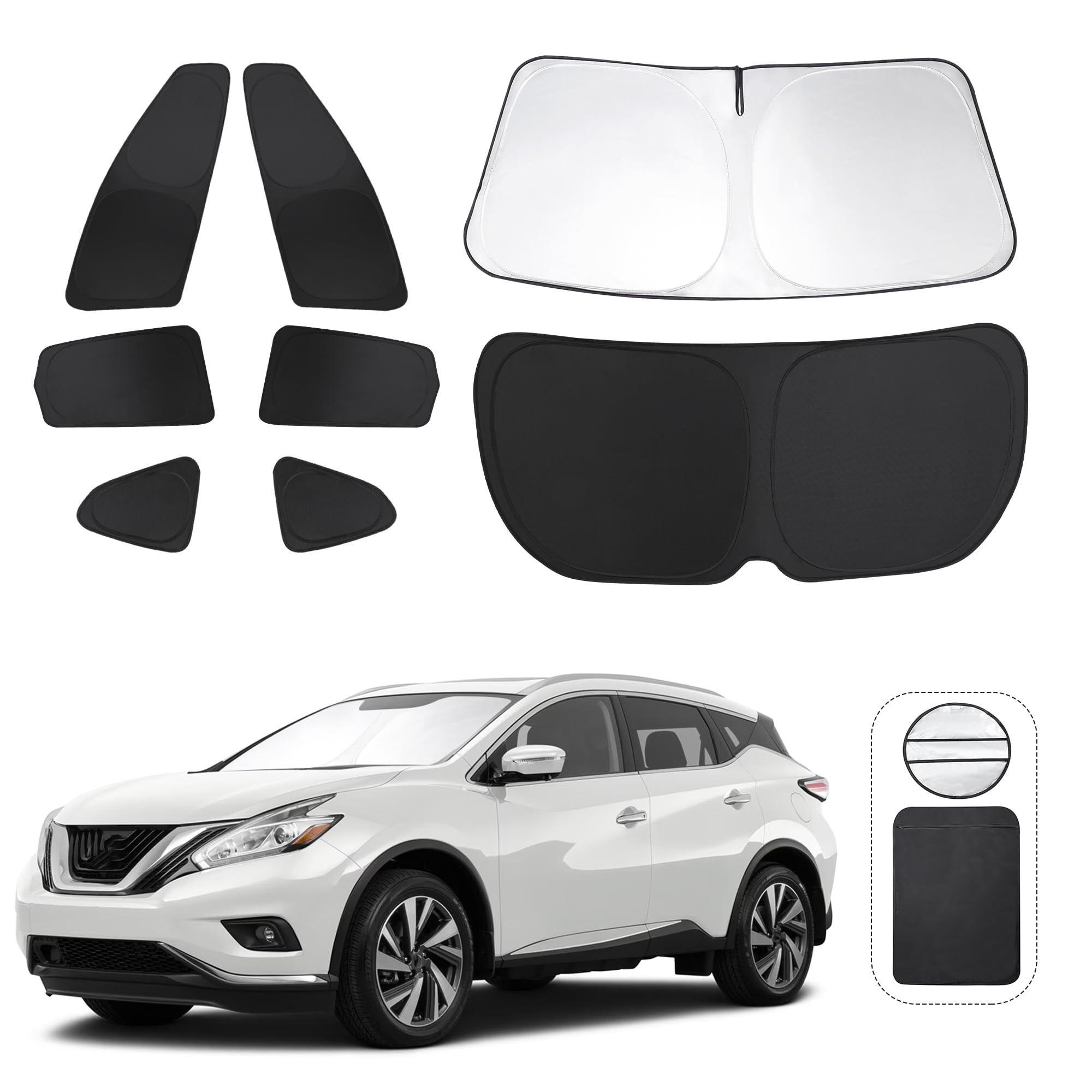 Photo 1 of TINGLU Window Shades for Nissan Murano 2015-2024 Accessories Car Side Full Windows Rear Triangular Windshield Sun Shade Sun UV Rays & Privacy Protection for Camping,Napping,and Relaxing 8PCS