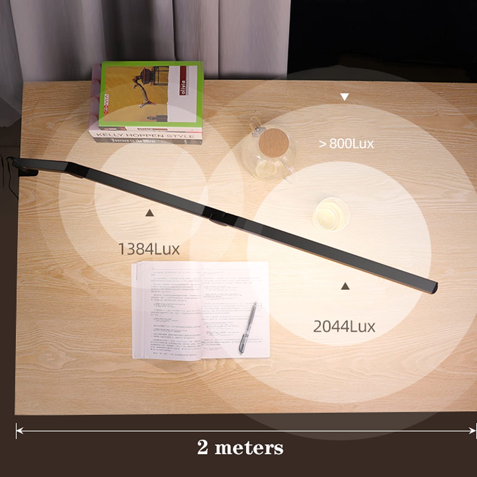 Lámpara de estudio Lámpara de escritorio LED plegable con la pinza 12W de la luz de la luz de la luz de la luz de la luz de la luz de la oficina de la lámpara de escritorio de brazos largas regulable