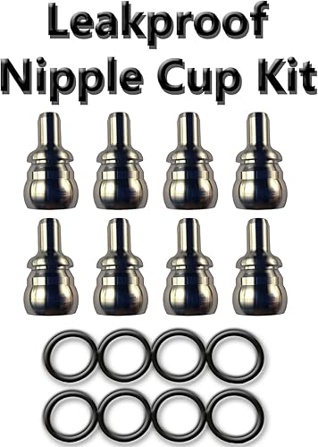 Miniatura 2 de ~ Kit de tubos de bola a prueba de fugas FORD 6.0L Incluye 8 copas de pezón a prueba de fugas y 8 sellos Viton resistentes ~ F60L-8NIPPLE