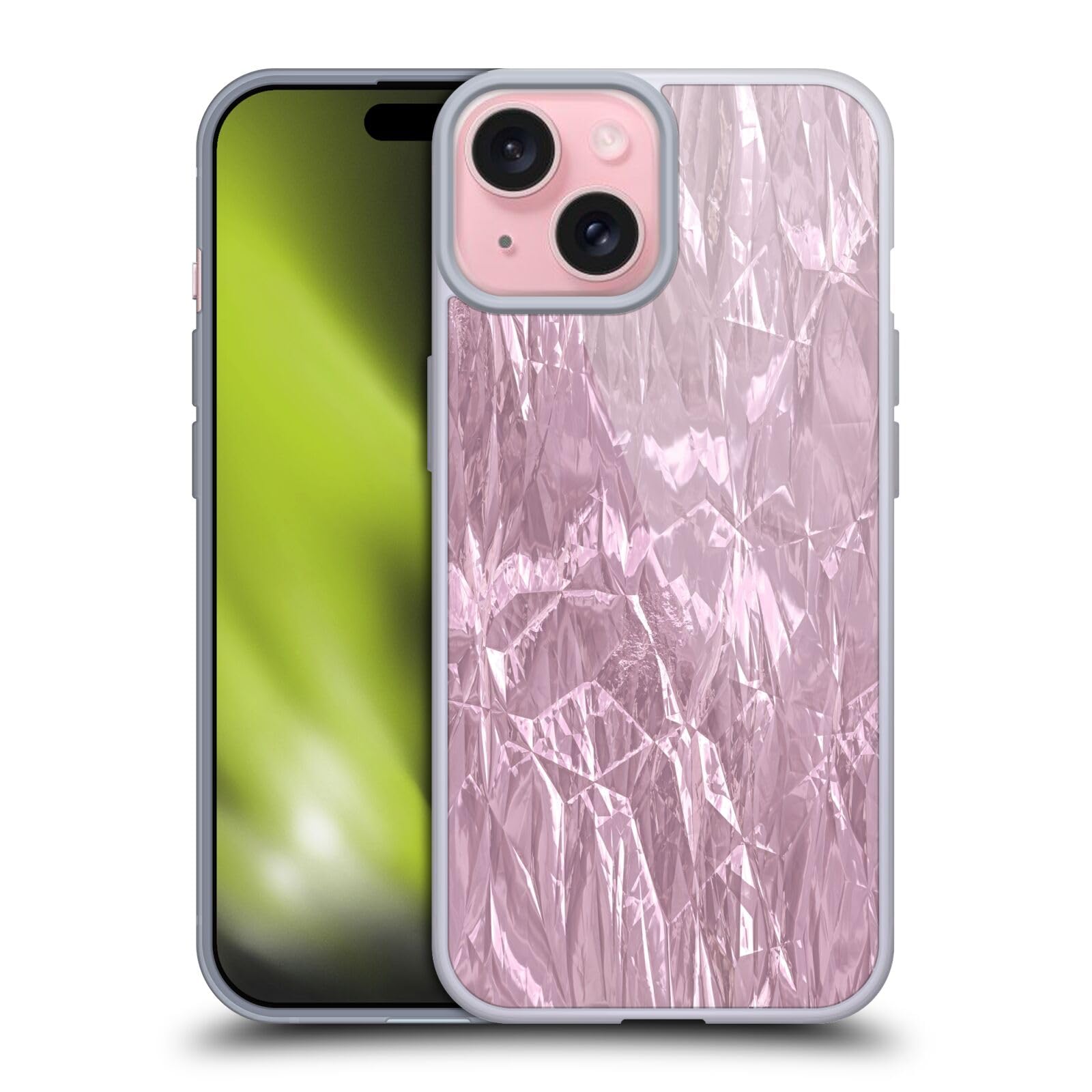 Funda de gel suave LebensArt para iPhone 15 acabado premium texturas de lámina 7