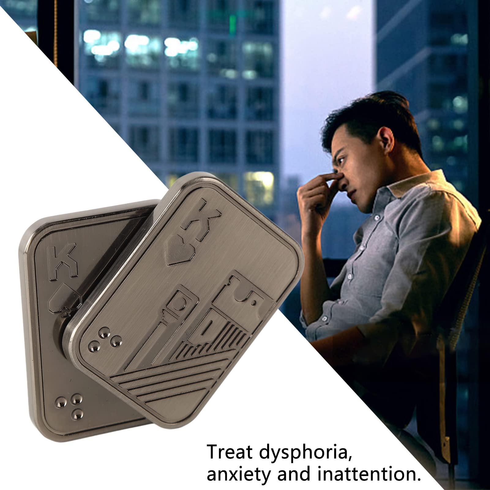 Jouet Curseur Fidget, Curseur ADHD En Métal, Clicker Poker Fidget Pour Adultes Adolescents Aide Soulager Le Stress Et L Anxi T Carte Push Autisme Prix De Class