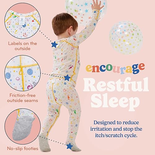 Miniatura 5 de Pijama de Eczema para niños  Camisa de pijama + parte inferior  Tratamiento de eccema moderado a severo para niños  Ropa de eccema y ropa de dormir