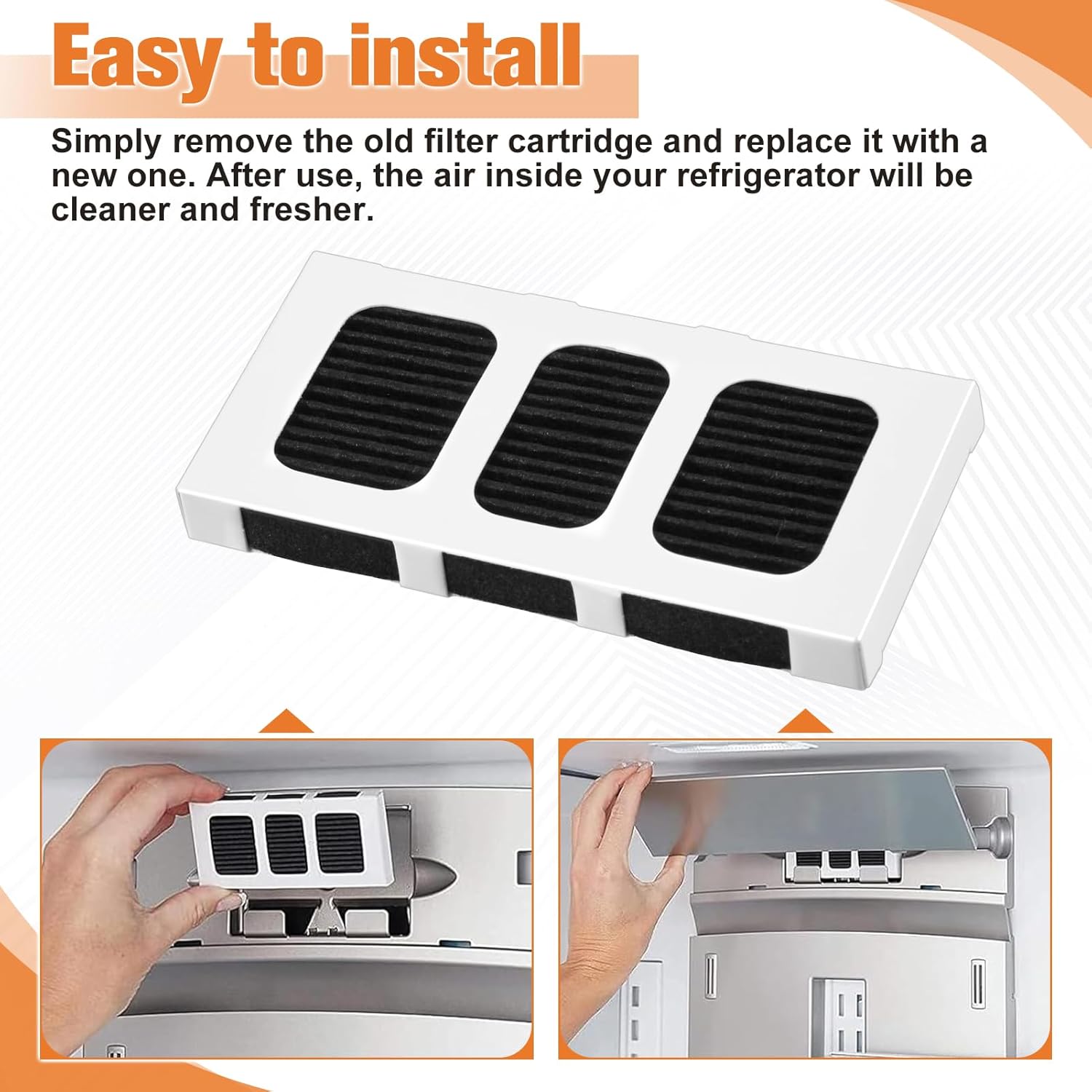 8 Pack Refrigerator Air Filter Replacement Compatible with Frigidaire Pure Air Ultra II - HypaFilter - Paultra2 Pureair Ultra 2, Reduces Odors & Improves Quality, Easy Installation