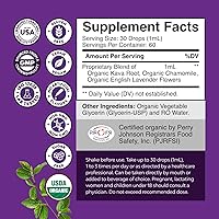 Vista 3 de Natures Craft Kava Kava Suplemento de gotas líquidas orgánicas – Sabor a lavanda – Soporte herbal de acción rápida con kavalactonas para un estado