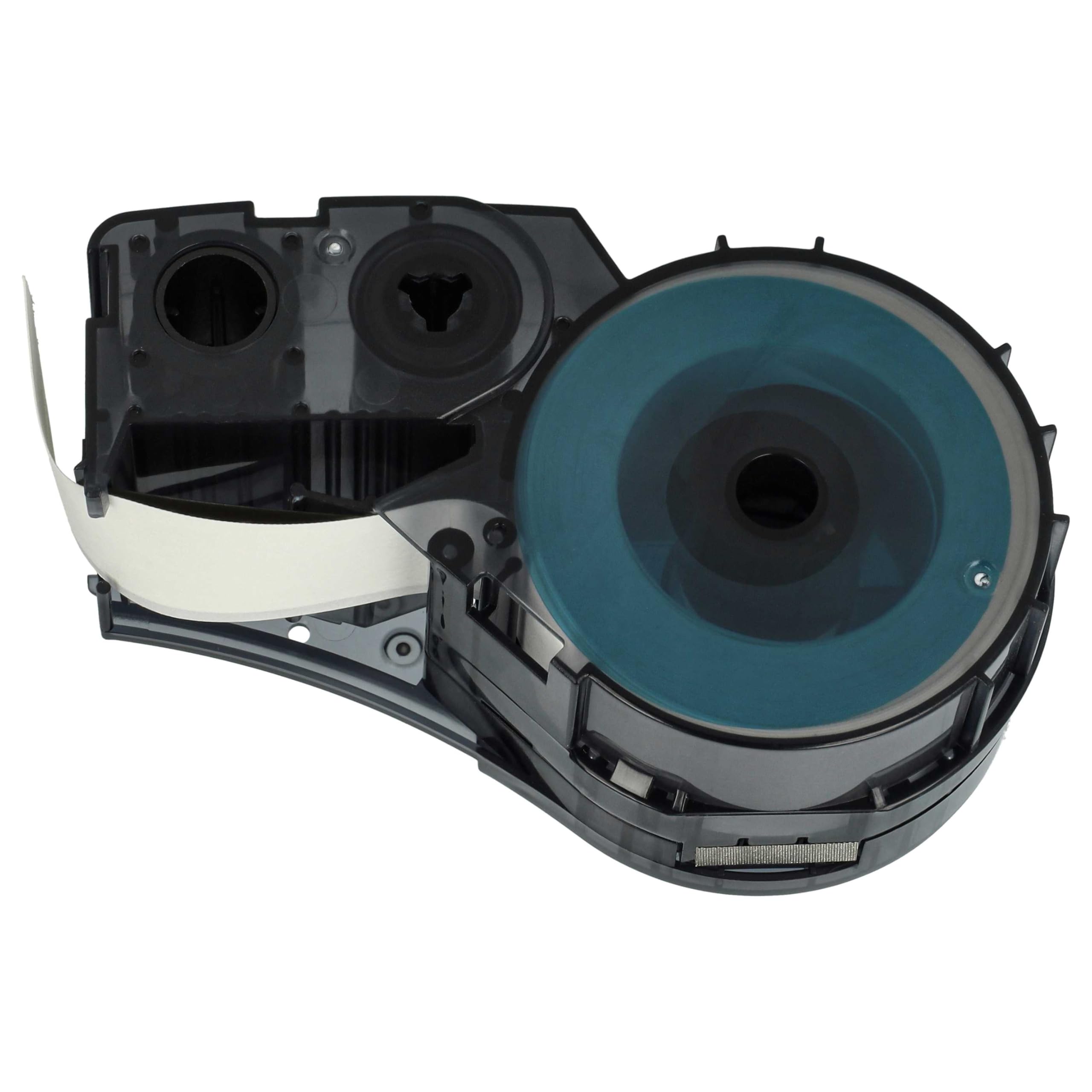 vhbw 5x Schriftband-Kassette Ersatz für Brady BM21-750-499 für Etiketten-Drucker 6,4m x 19,05mm Schwarz auf Weiß, Nylon