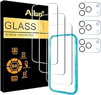 Vista 27 de Ailun Paquete de 2 protectores de pantalla para iPhone 12 Pro Max [6.7 pulgadas] + 2 protectores de lente de cámara, película de vidrio templado