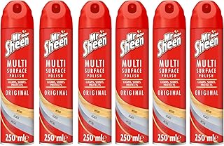 Mr Sheen (ORIGINAL) -Multi-Surface Polish- Aerosol, 250ml (PACK OF 6)