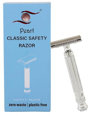 Pearl Shaving Double Edge Safety Razor L-55 ( Close Comb,Chrome)