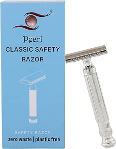 Pearl Shaving Close Comb Double Edge Safety Razor for Men - Reusable ...