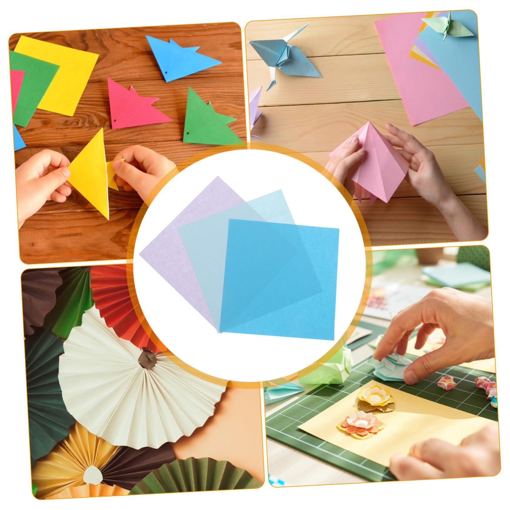 Papel de Origami de Colores para Niños 15cm, 600 Hojas