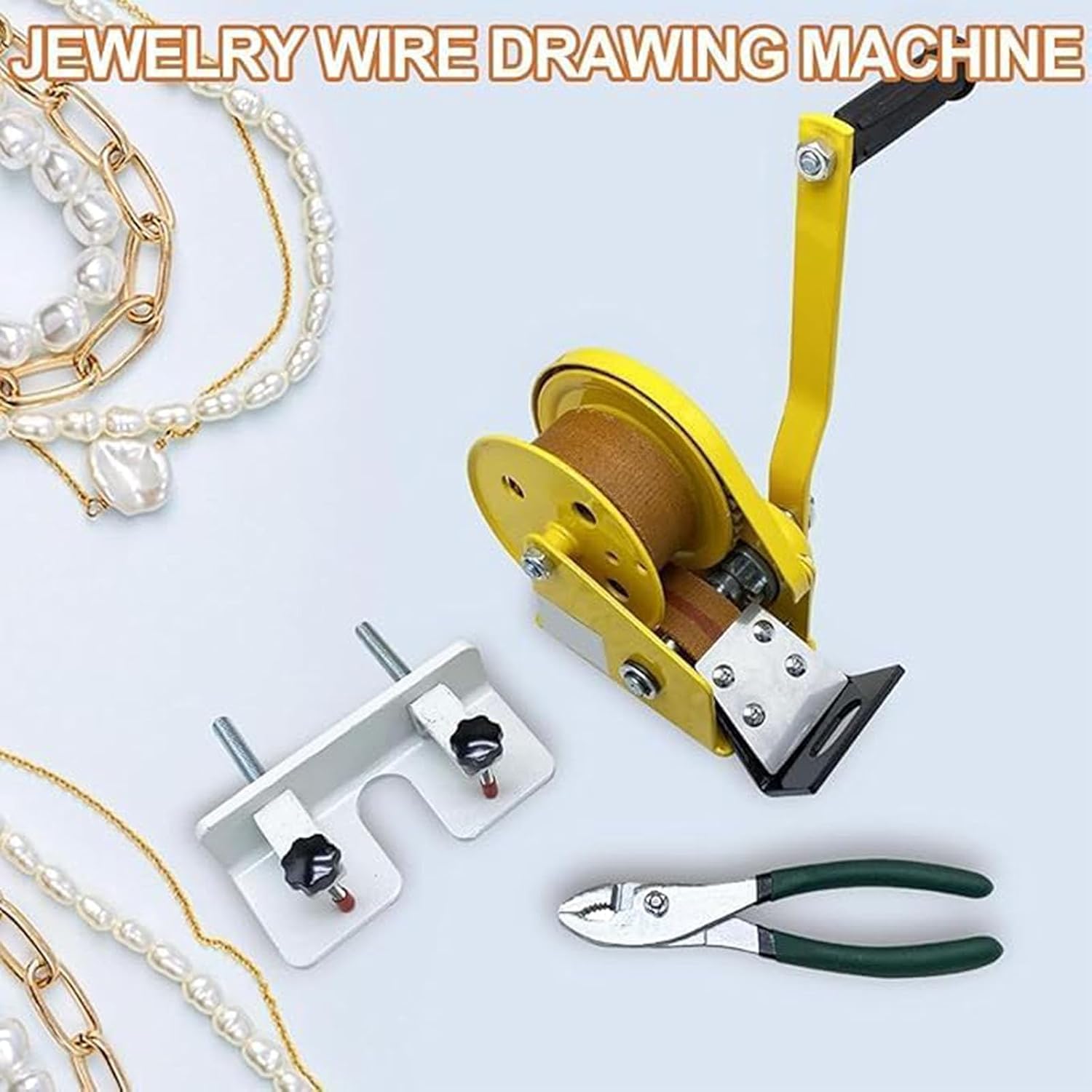 Jewelry Wire Draw Machine Set, Desktop DIY Wire Pulling Tool for Jewelry Making & Fine Wire Repair