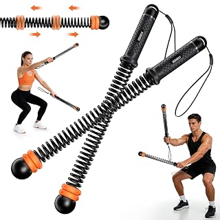Cordless Battle Ropes with Adjustable Resistance Springs - Weighted Ropeless Battle Rope for Home Gym Exercise, Portable Workout Equipment for Strength Training & Cardio Fitness - Amazon product rated Grade B