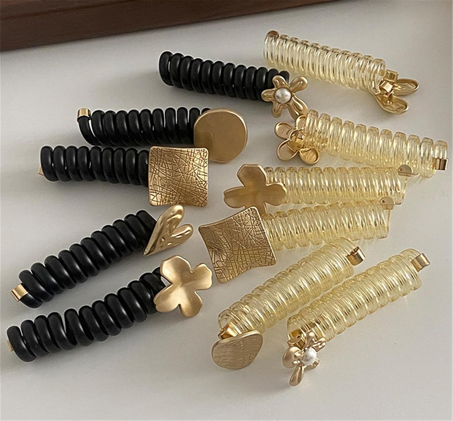Colorful Braided Bowknot Hair Ties, Spiral Ponytail Holders and Phone Cord Hair Accessories (10pcs 01)