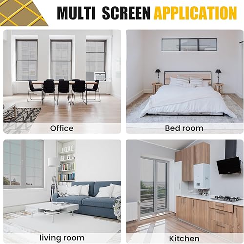 Miniatura 6 de LANDWORLD Kit de reparación de repuesto de malla de ventana personalizada de 36 x 100 pies, malla gruesa y duradera para pantalla de ventana,