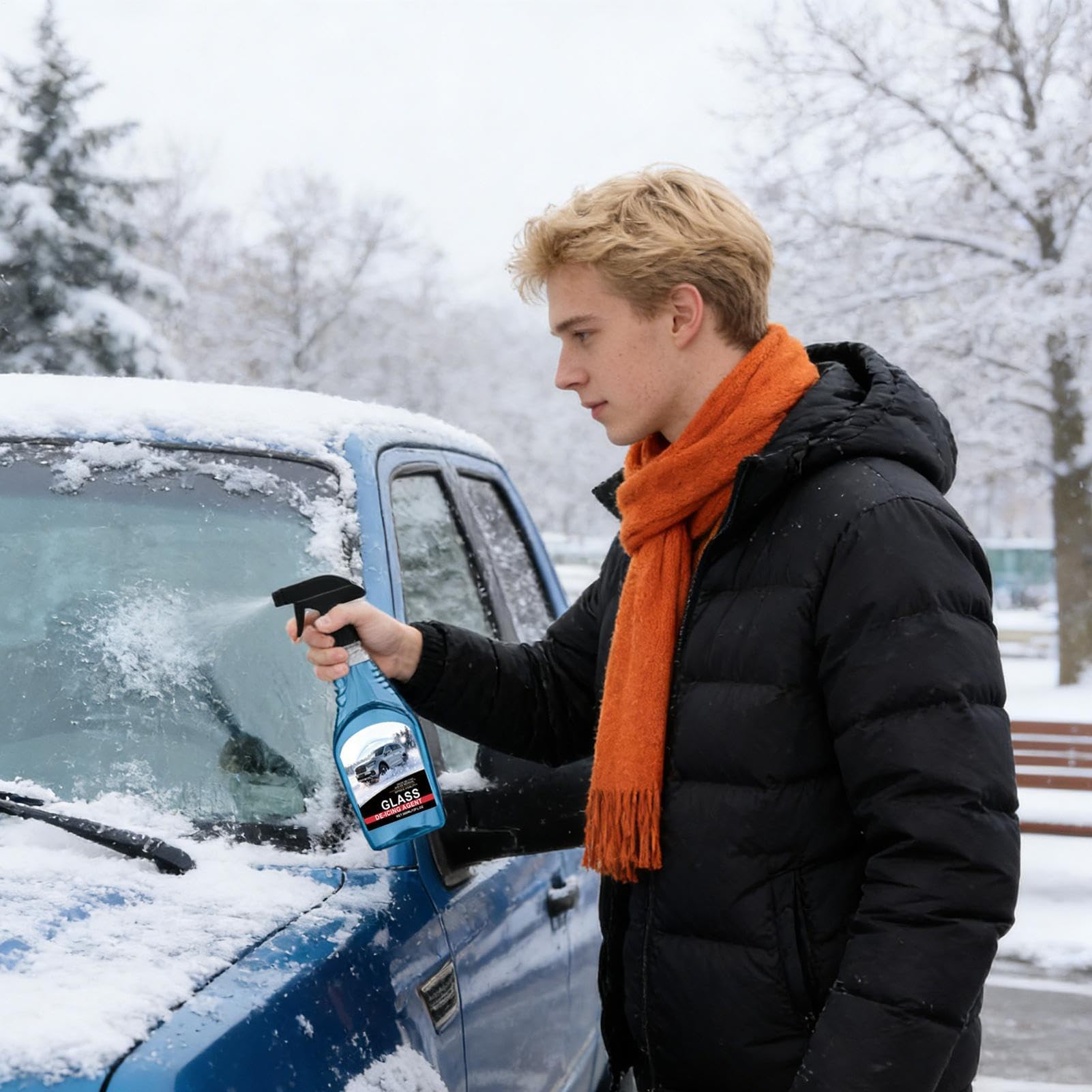 Dégivrant Pour Pare-Brise De Voiture 355 ml Nettoyant Et Anti-Givre Pour