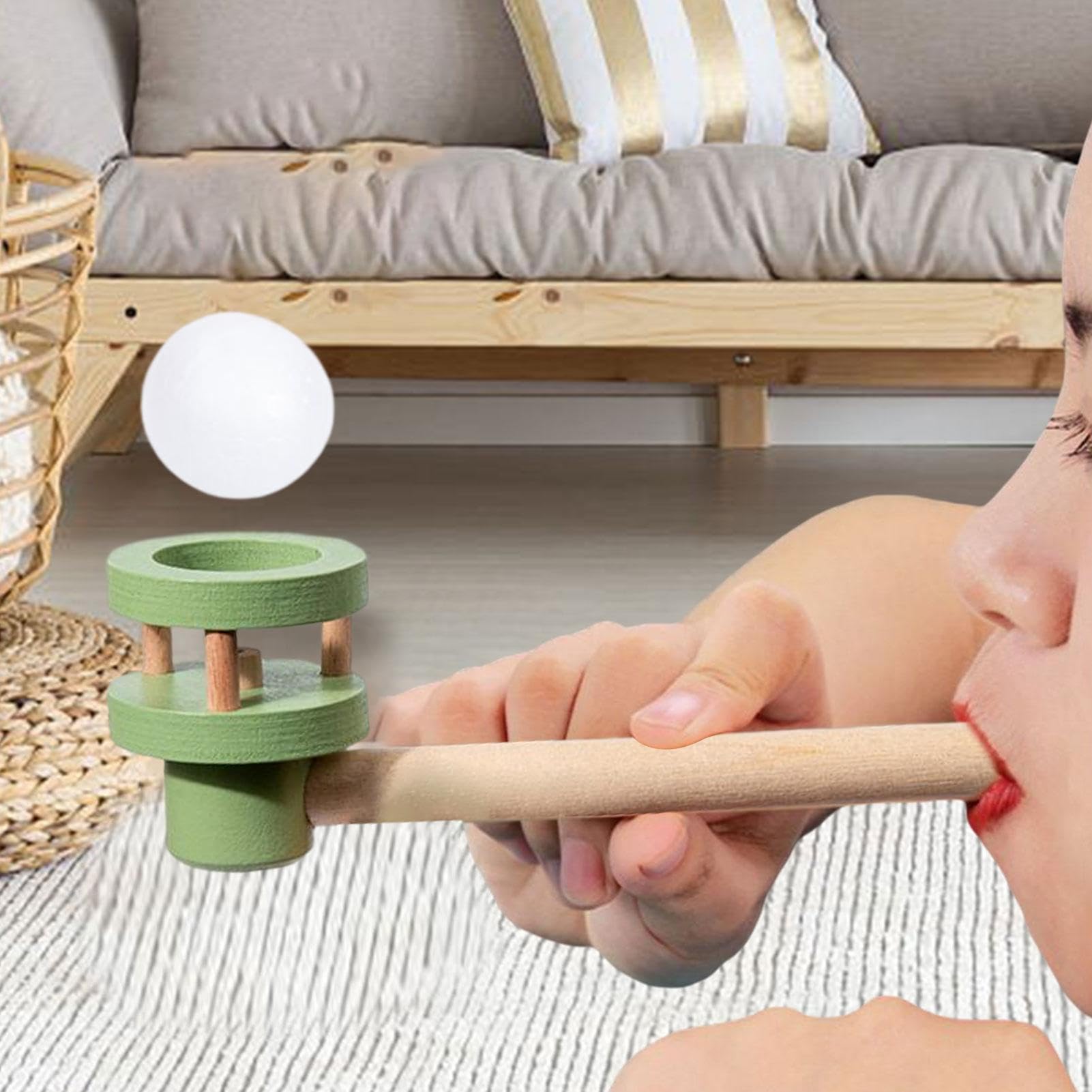 Générique Jouet de soufflage de Balle – Balle Flottante Blow Balance, Jouet éducatif | Jeu de Pipe Ball, entraînement à la réflexion cérébrale, Jeu de fête pour Les