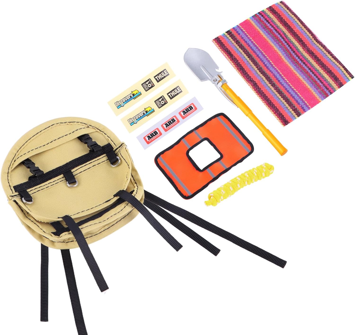 RC Spare Tire Cover Trash Bag, RC Simulation Accessories Set for 1/10 RC Crawler TRX4 SCX10 GEN7 GEN8 LC70 Upgrades Decoration Parts, Compatible with 1.9- & 2.2-Inch Tires Wheels