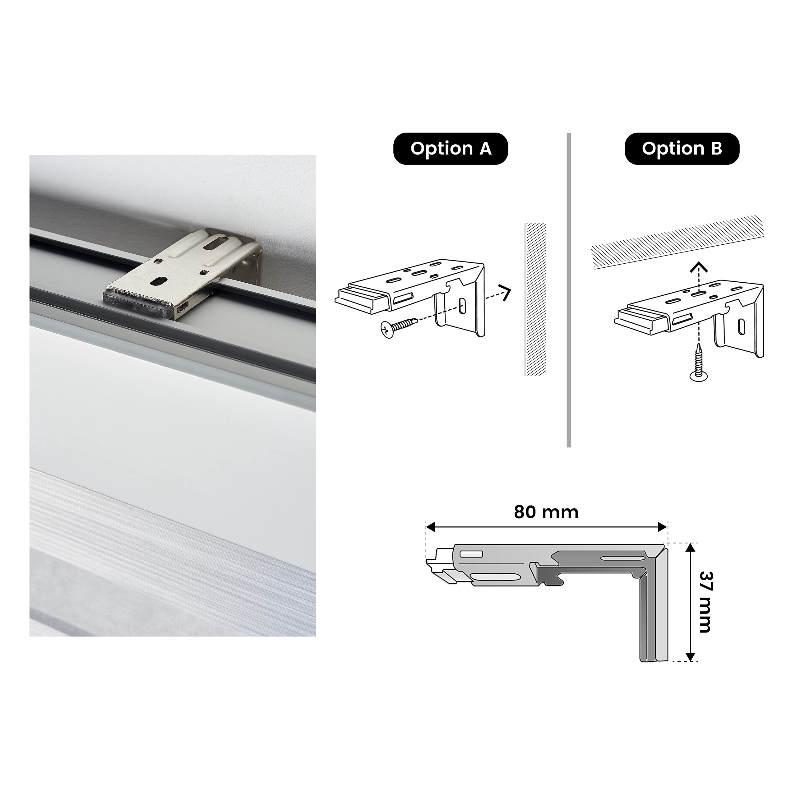Estores Basic - Tenda notte e giorno, avvolgibile notte e giorno, per finestre e porte, finiture in alluminio di massima qualità, bianco, 120 x 250 cm