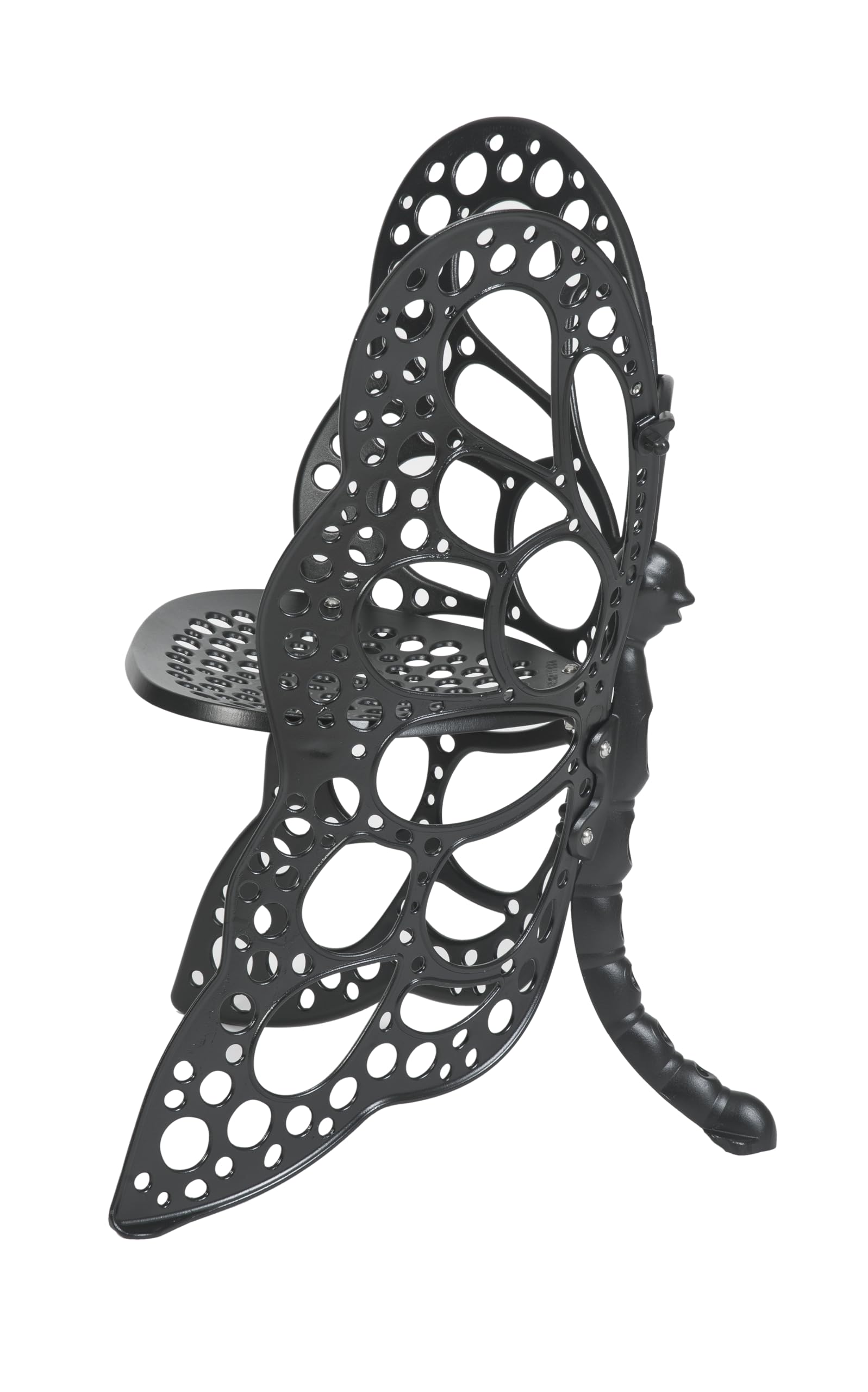 black butterfly metal patio chair