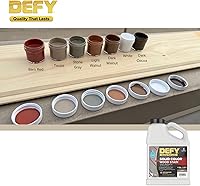 DEFY Solid Color Wood Stain 7 Color Samples 1oz - UV Resistant Opaque Deck Fence Stain for Long-Lasting Protection