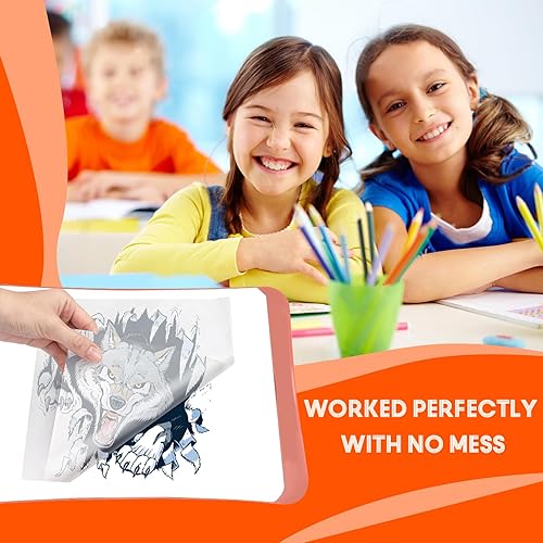 Miniatura 5 de psler Papel de calco de carbón para trazado I, 90 piezas de papel de transferencia de grafito y 60 papeles de calco, papel de grafito para madera,