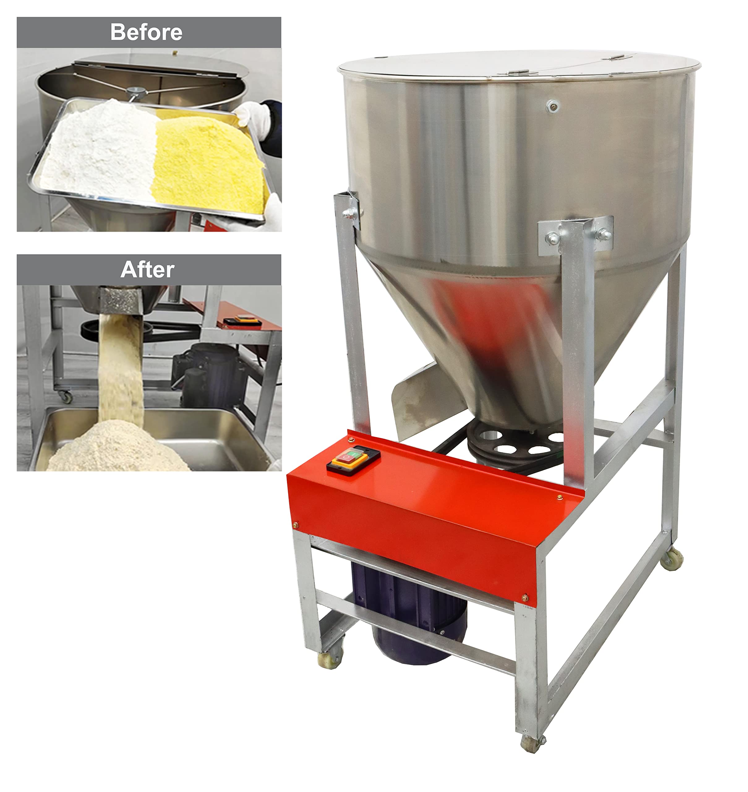 TECHTONGDA Powder Mixer Blender Mixing Machine for Dry Grain Particle Granula 165lbs