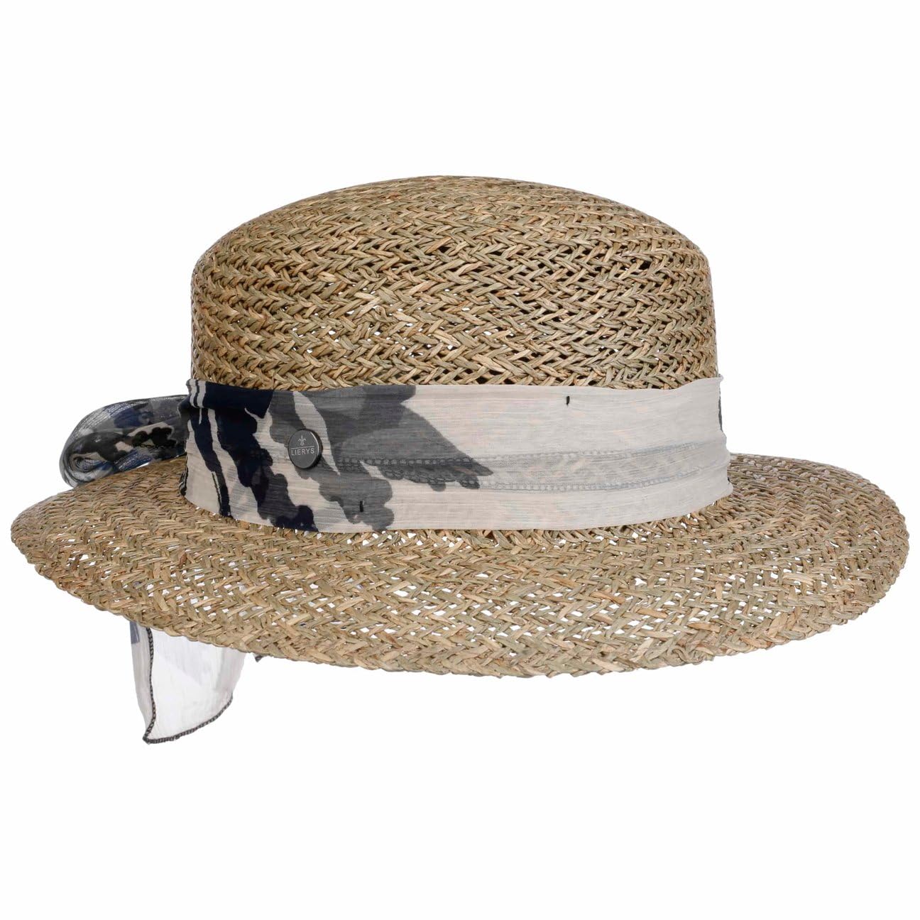 Lierys Chapeau Seagrass avec Bande en Tissu Femme - Made in Italy de Soleil D'Ete Plage Ete Printemps-ete