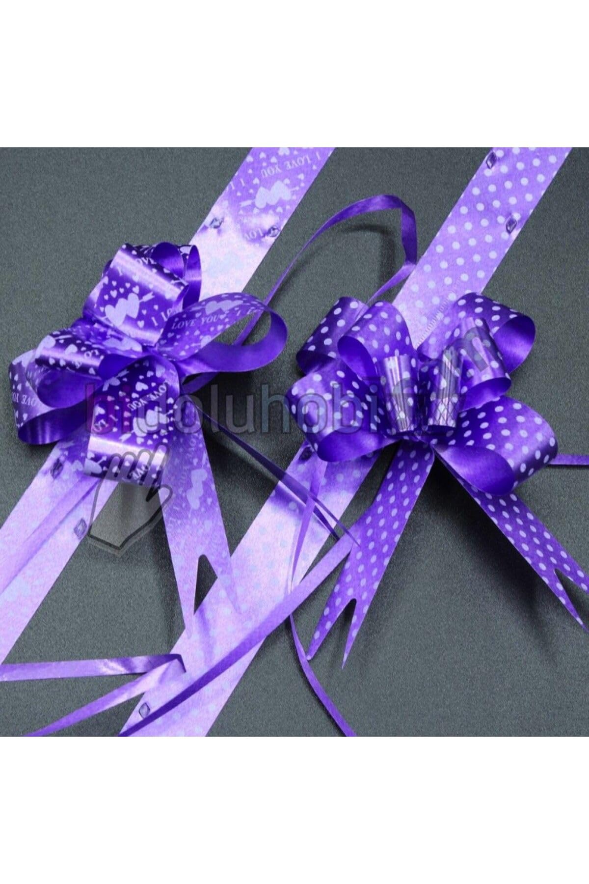 Paket Süsü Pratik Fiyonk 10'lu 35 Cm Lila