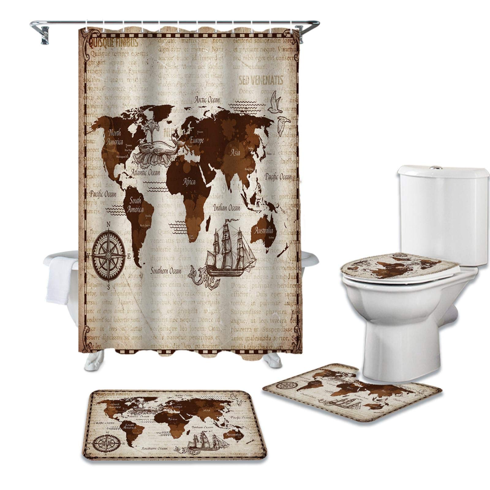World Map Bathroom Accessories Amazon.com: Map Of The World With