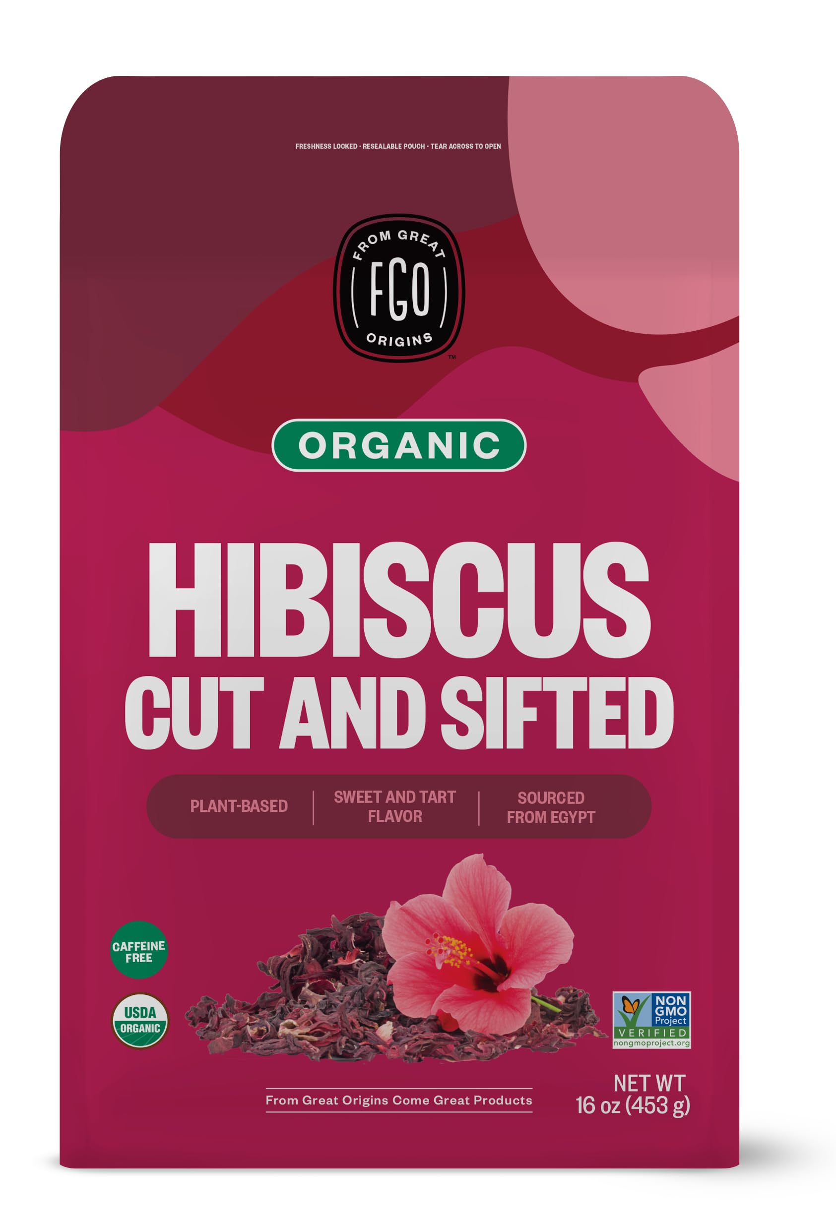 Amazon.com : FGO Organic Hibiscus Flowers, Cut and Sifted, 16oz