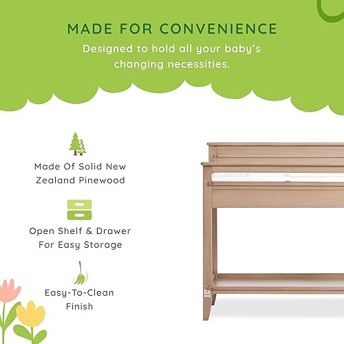 Miniatura 4 de Bayfield - Cambiador en dunas de arena, certificado JPMA y Greenguard Gold, hecho de madera de pino sostenible de Nueva Zelanda, fácil de montar,