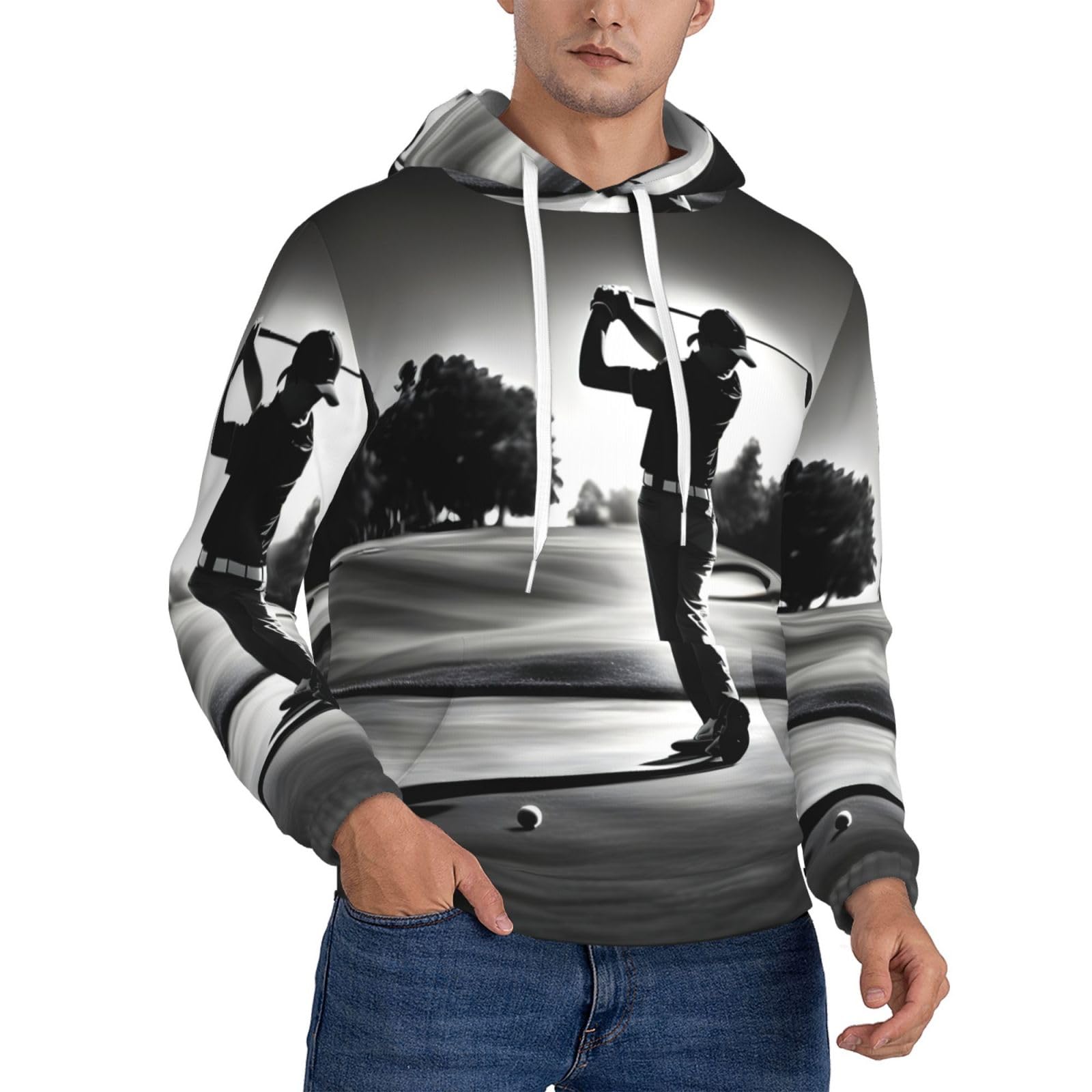 Sweat à capuche golf ample et confortable pour affronter la fraîcheur avec style - 8