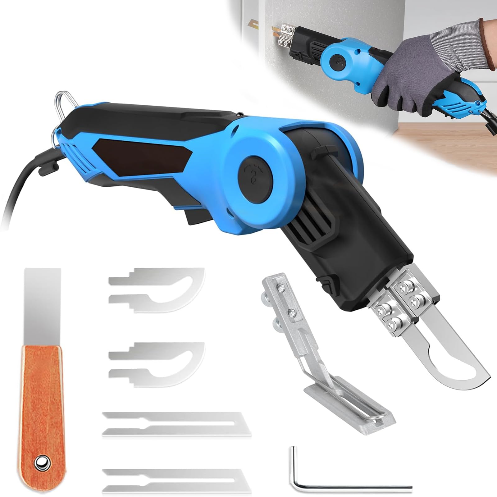 Couteau électrique rotatif 250W pour couper la mousse sans poussière ni débris