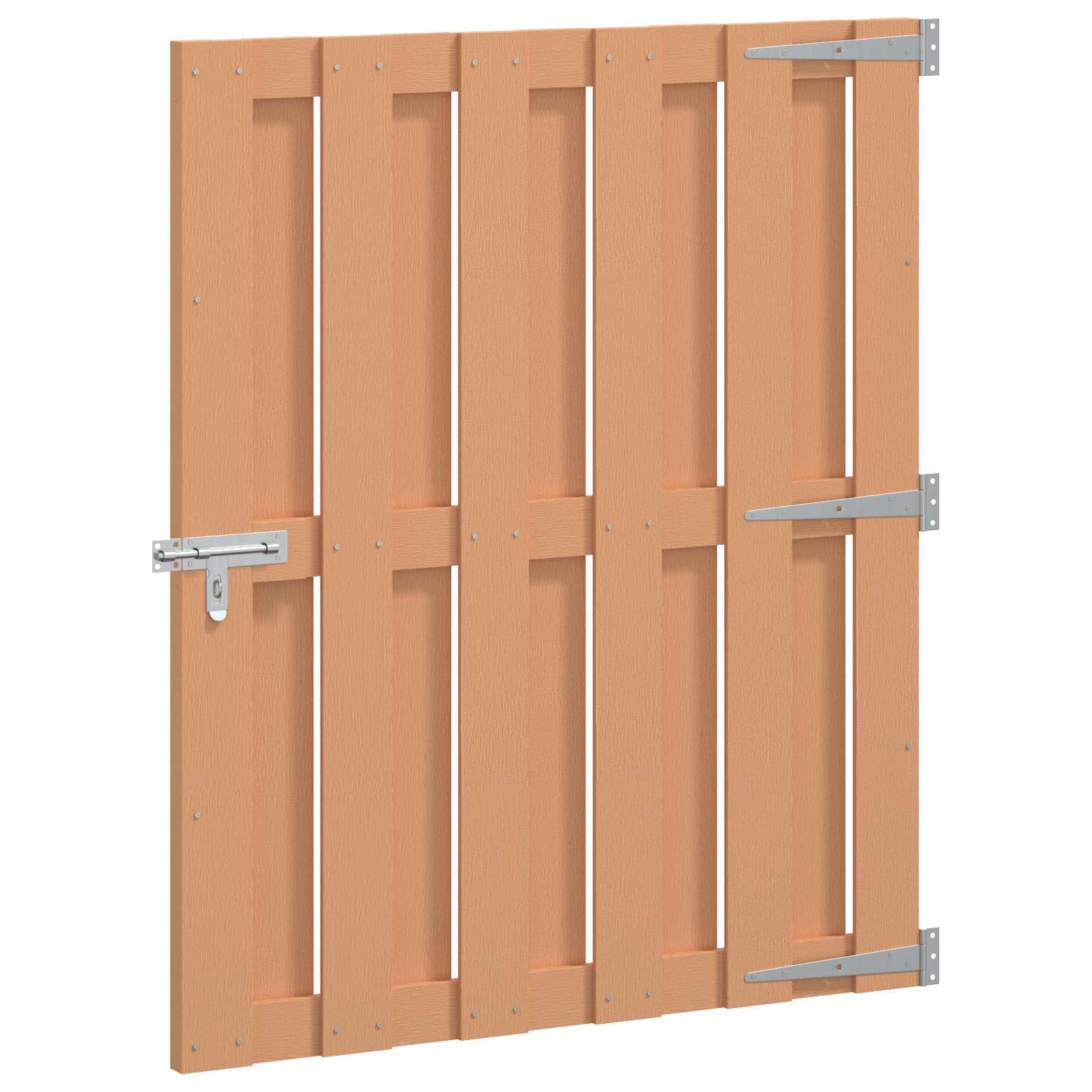 Vidaxl Garden Gate 100 X 112 Cm Wpc And Aluminium Brown 8721451210504
