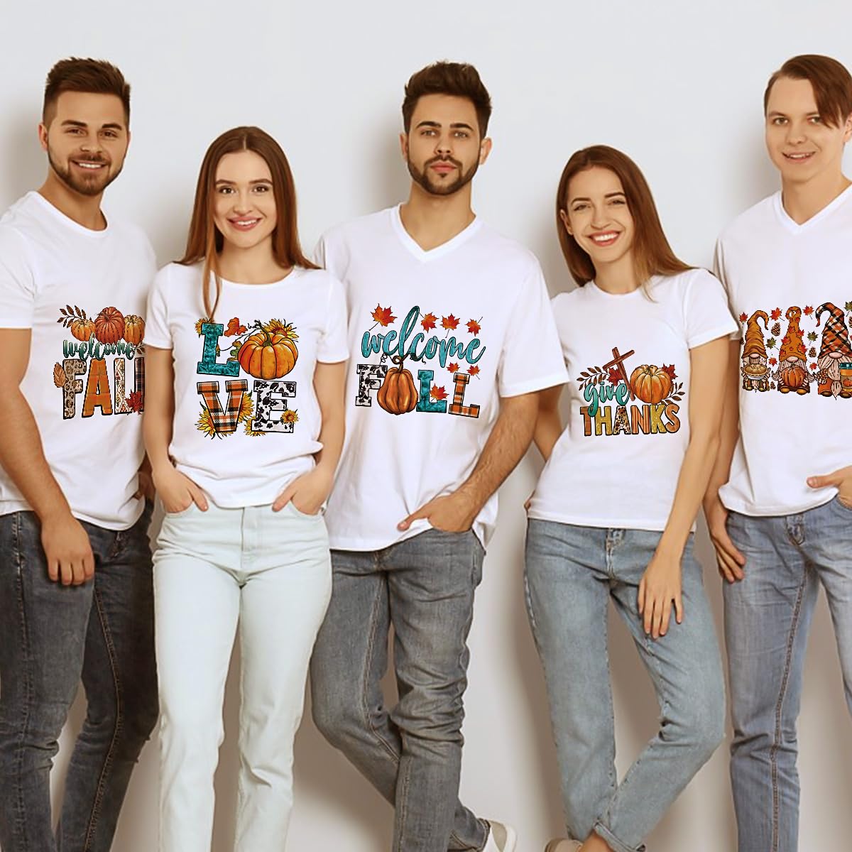 Parches termoadhesivos para ropa de Acción de Gracias de otoño, transferencias de plancha de calabaza, hoja de arce, gnomo, HTV, calcomanías de transferencia de calor para camisetas, ropa, decoración