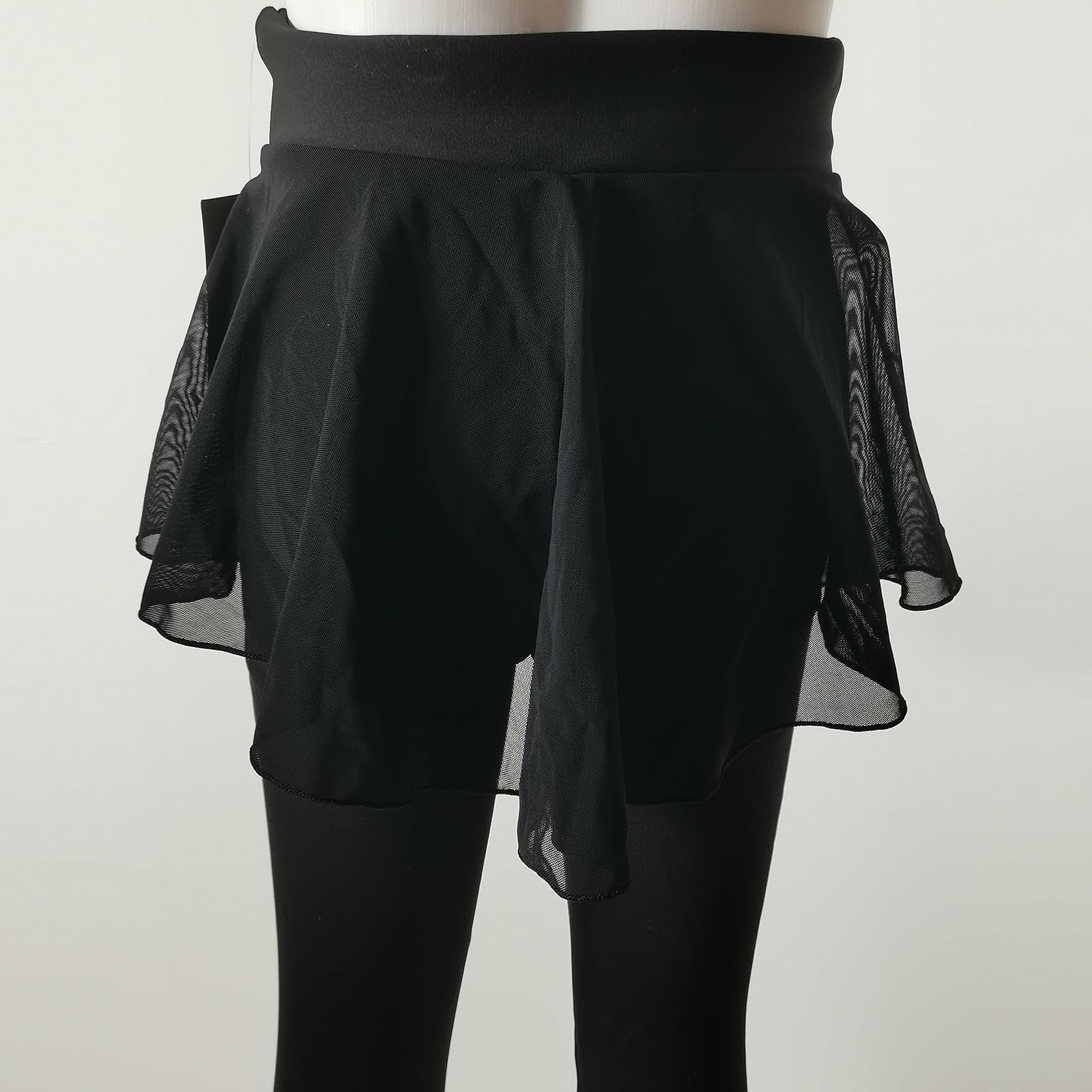 LIUHUO Eiskunstlauf Hakama Mädchen Schwarz Leggings Wettbewerb Training Kleidung