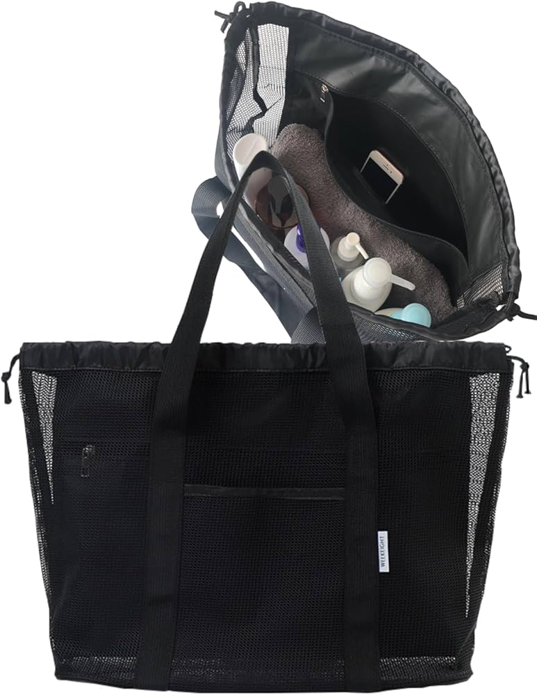 スパバッグ メッシュ サウナ 温泉 岩盤浴 ブラック 黒 Amazon | 三八商店 スパバッグ メッシュバッグ 防水ポケット付き 温泉