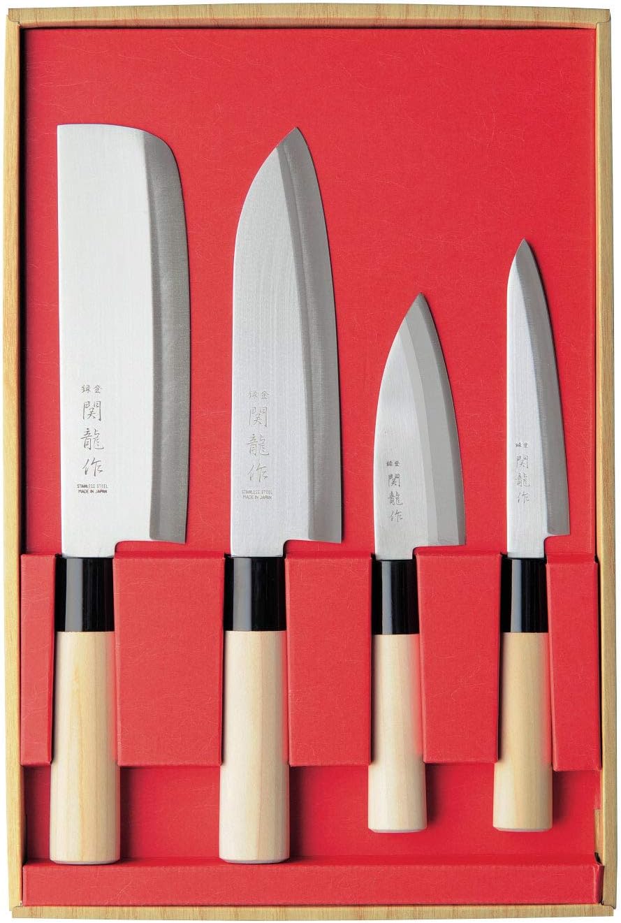 4 Piece Sekiryu Japanese Knife Set SR1001 Home & Kitchen