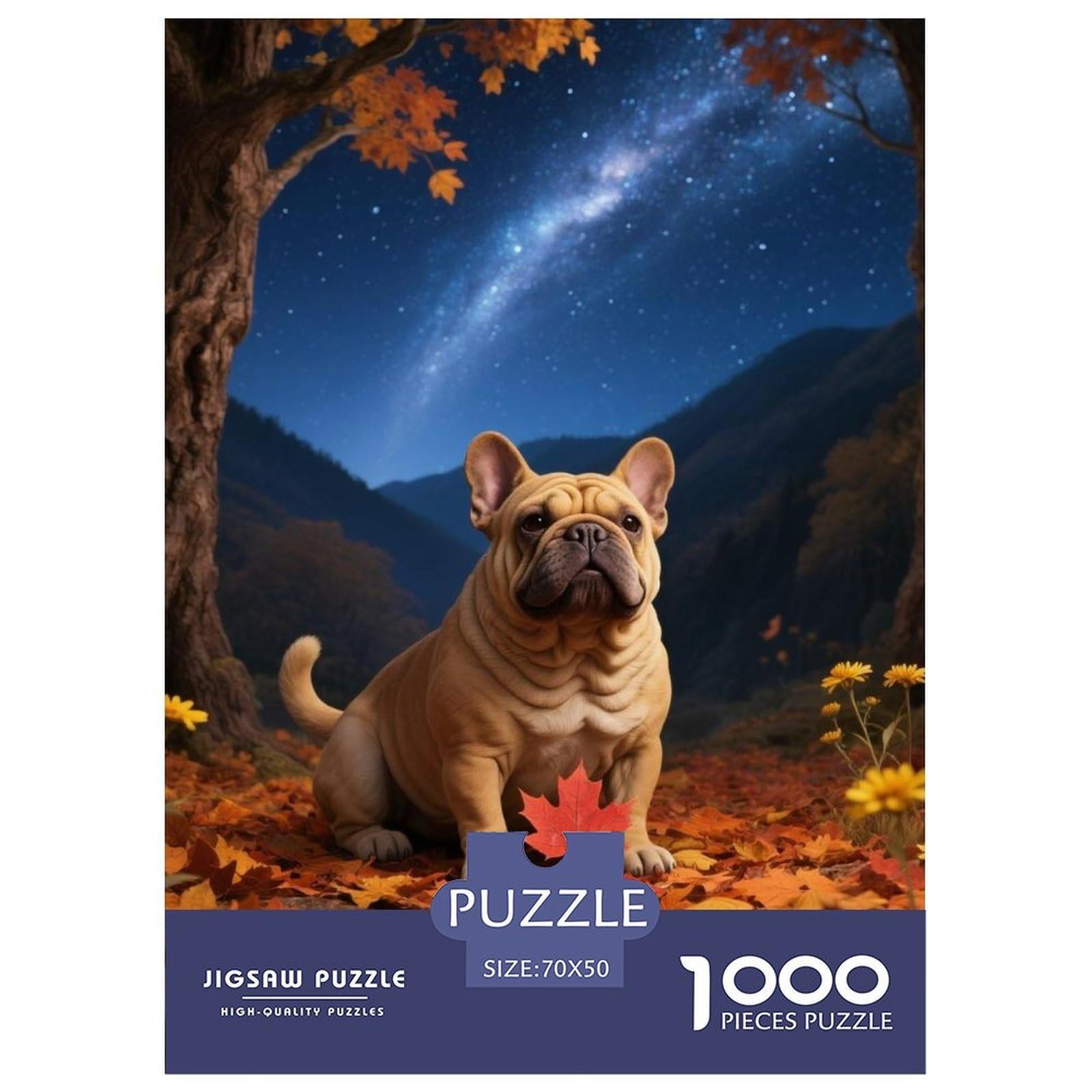 Bulldog 1000 Piece Adults Puzzle Kids Age Games Gifts Birthday Animal Home Decoration Challenge High Difficulty 70x50cm/1000pcs — image 1