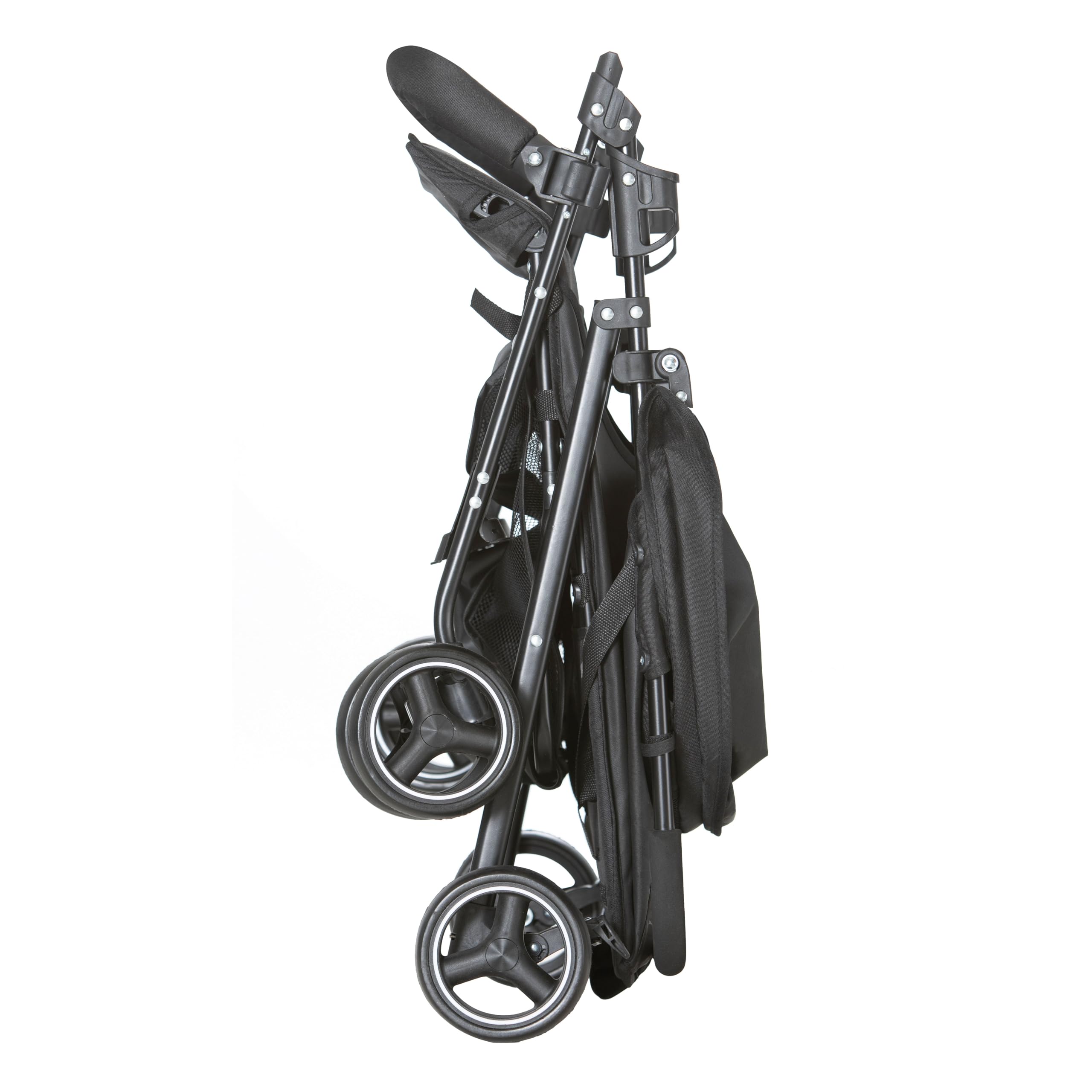 Asalvo Berlin Poussette ultra légère pour bébé avec dossier inclinable, harnais 5 points, SPF50+, capote, maniable et sécurité maximale, jusqu'à 16 kg, noir