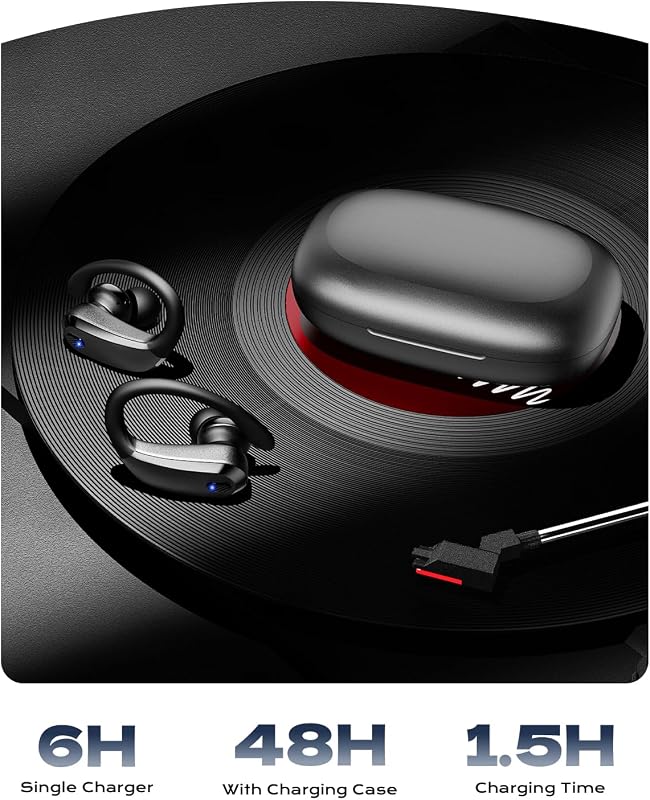 Wireless Earbuds,Bluetooth 5.4 Ear buds,Sport Headphones with Earhooks image 3
