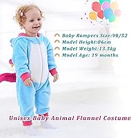 Vista 43 de TONWHAR - Mameluco con capucha, fantástico disfraz infantil de varios animales, como tigre o dinosaurio Multi