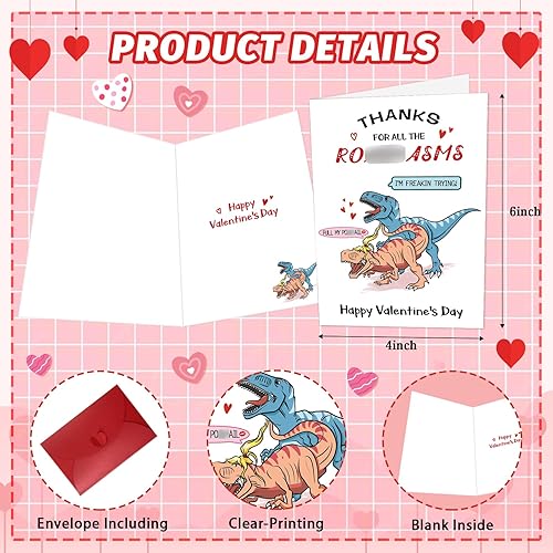 Vista 23 de Divertidas tarjetas de San Valentín para ella, él, tarjetas traviesas de San Valentín, tarjetas de felicitación de cumpleaños con sobre para novio